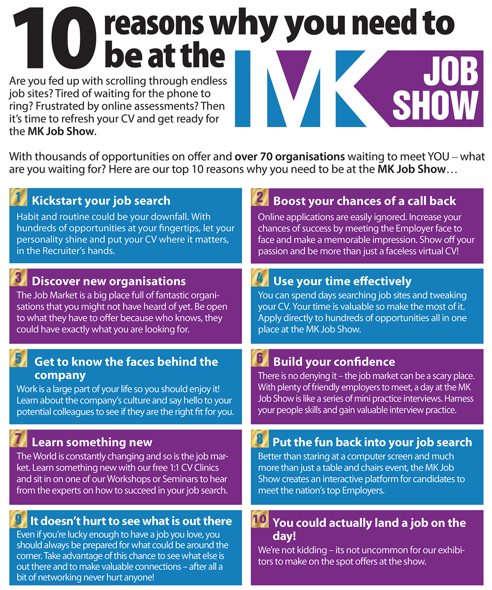Why attend the MK Job Show