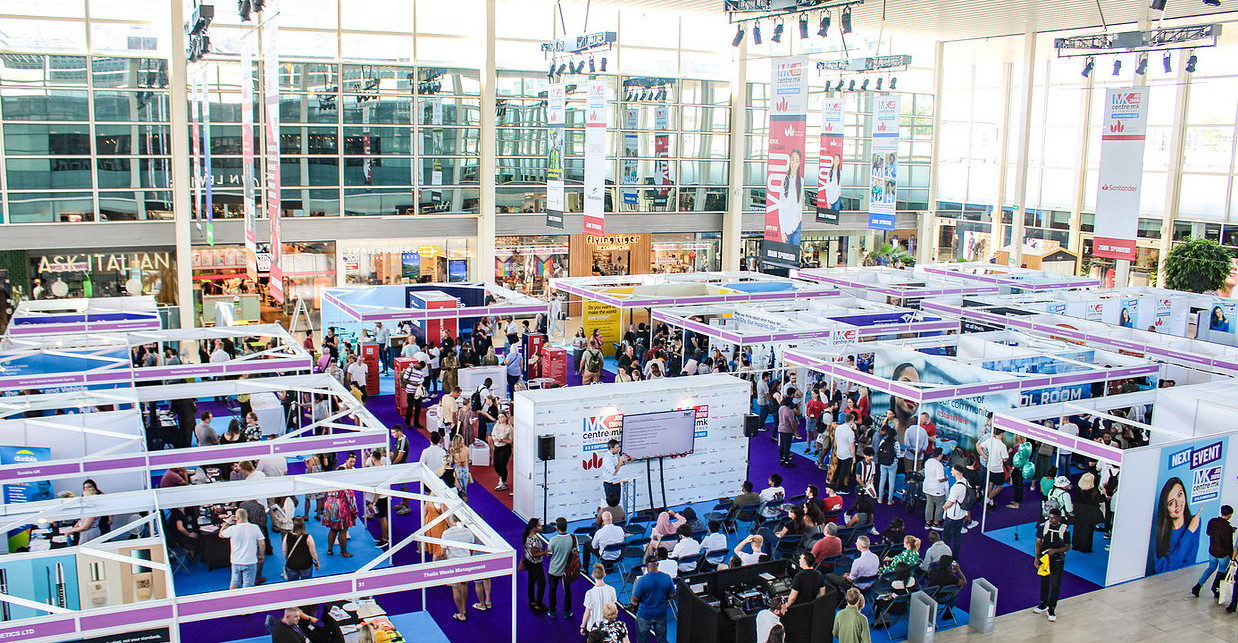 The MK Job Show floor at centre:mk, Milton Keynes